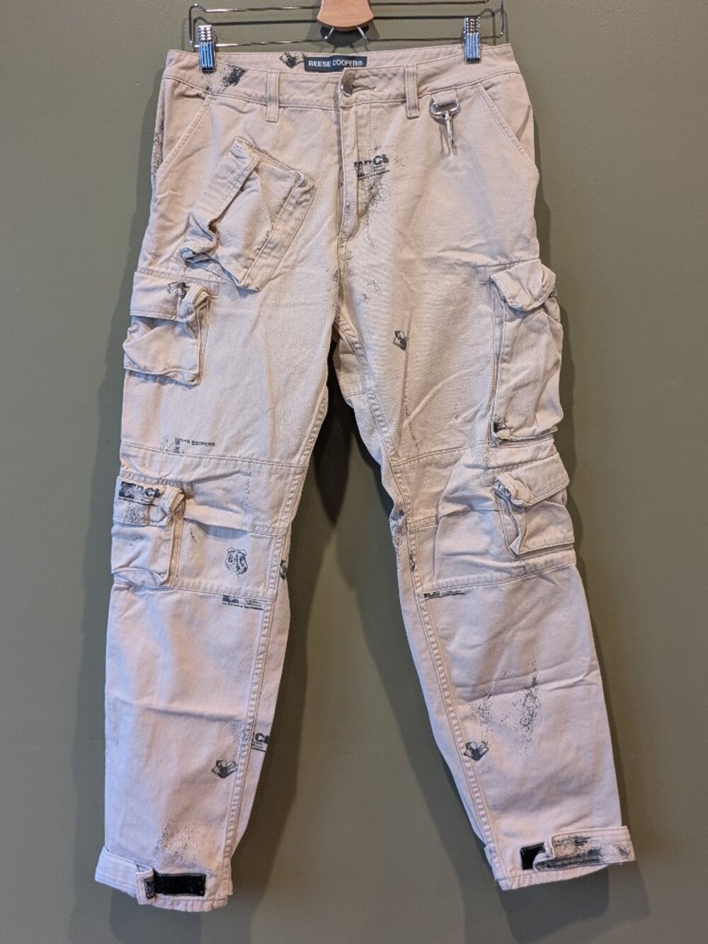 Reese Cooper Pyrophyte Cargo Pants Mens 30x29 Stamp Print Canvas Streetwear